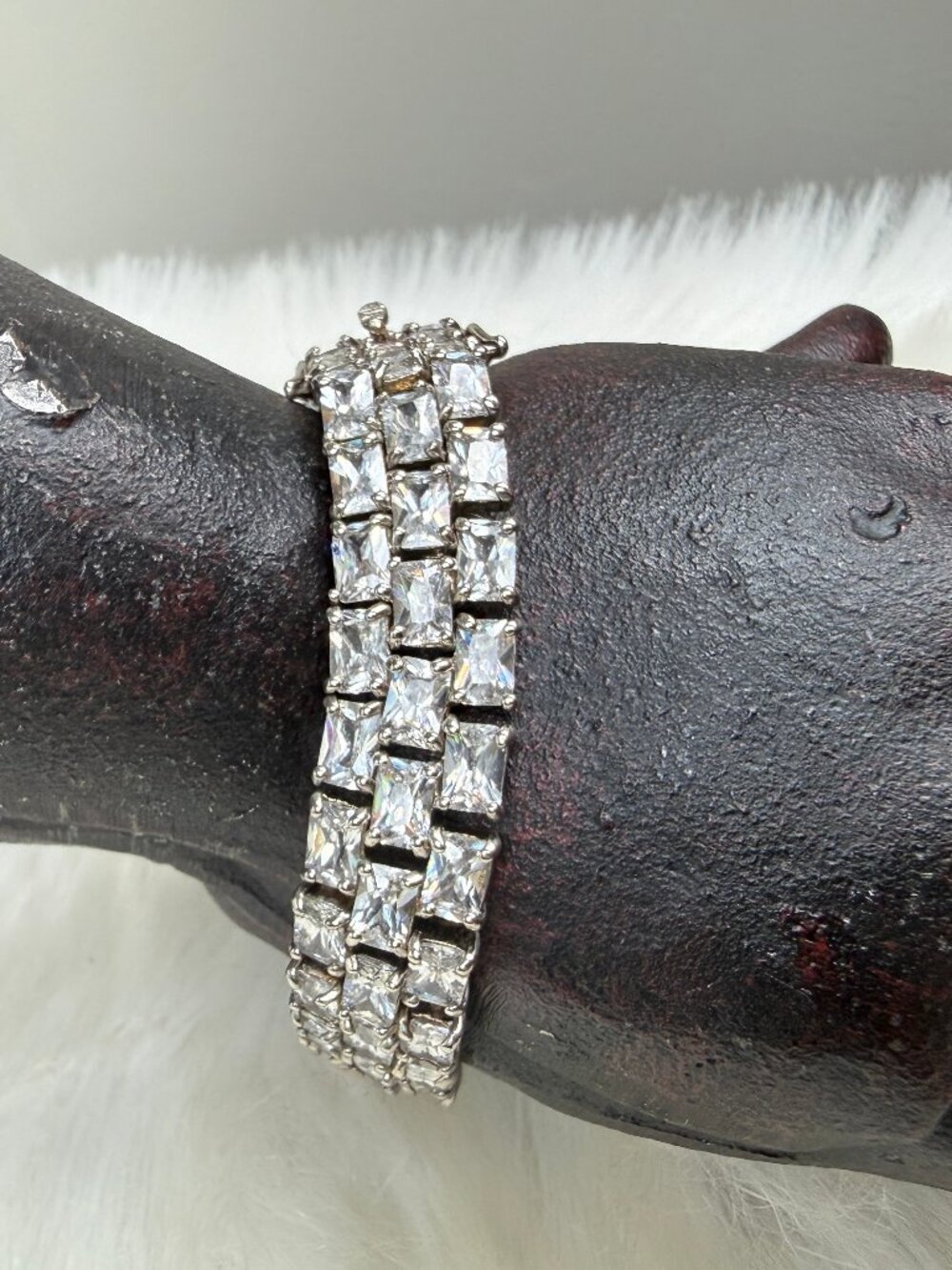 925 Gemstone Triple Row Tennis Bracelet Sterling Silver DBJ Jasco Designs 925 Th